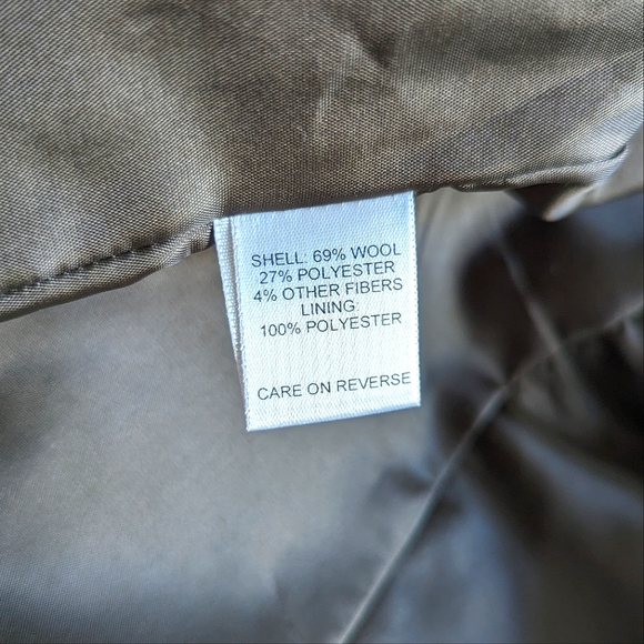 Vintage Talbots Plaid Green Tan Blazer Size 14 - Picture 8 of 10